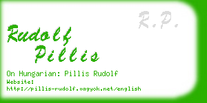 rudolf pillis business card